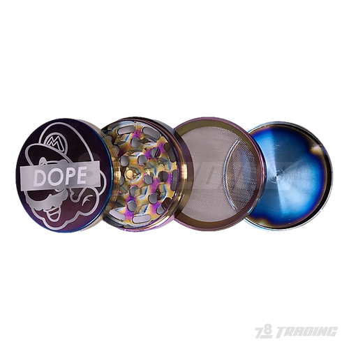 DOPE Rainbow Color Chrome Metal Grinder 60mm 4parts - SUPER MARIO