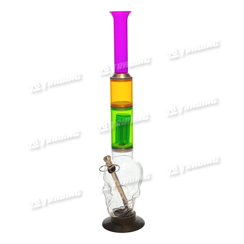Non Brand Acrylic Mix Color Skull Shape Percolator Water Pipe