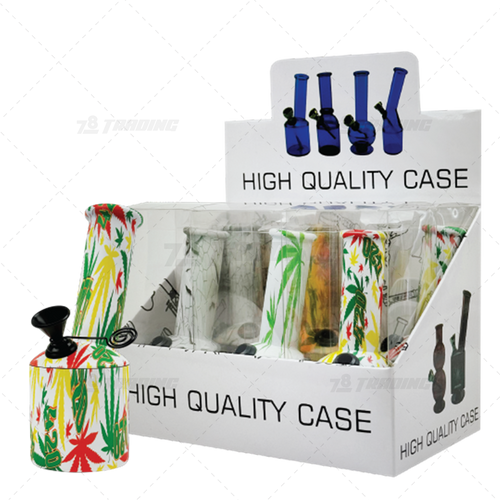 D&K Glass Detachable Acrylic Mini Pipe 6Pcs/Box - LEAF
