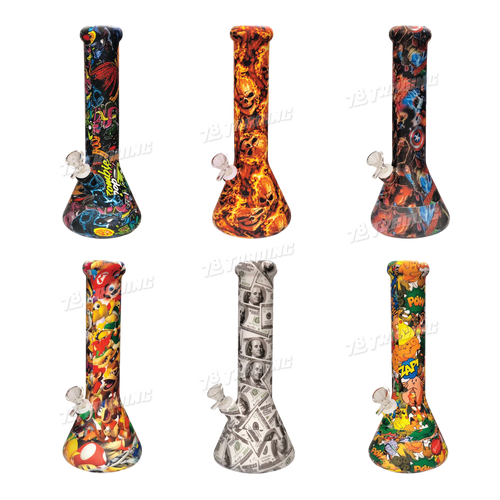 Unbrand Silicone Beaker Bottom Open 11.5inch 6Designs