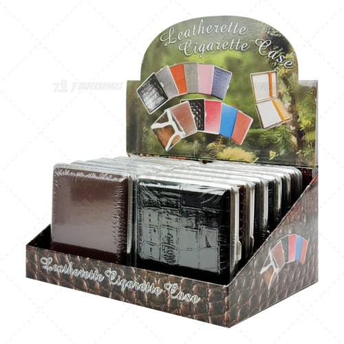 Leatherette Cigarette Case 12Pcs / Display