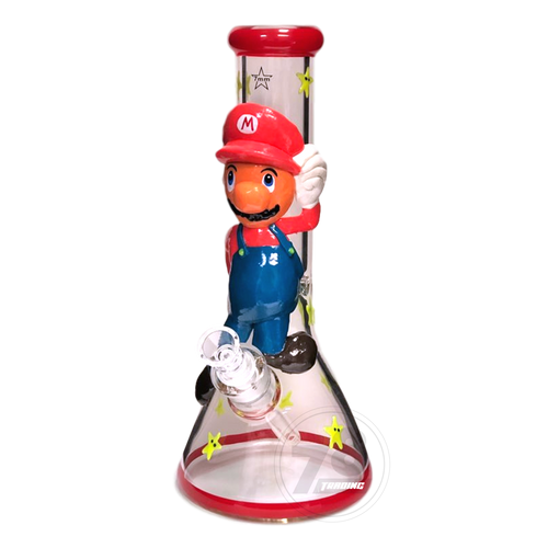 3D Art Glow In Dark Glass Beaker - Super Mario