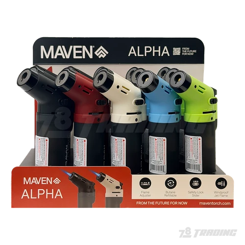 Maven Alpha Gun Torch Lighter - 15ct / Display