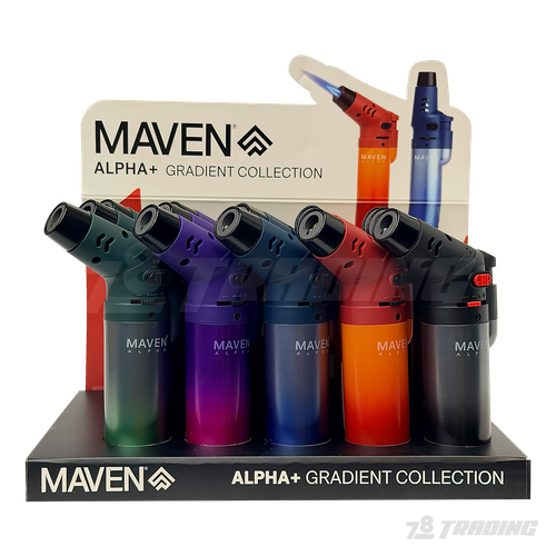 Maven Alpha+ Gradient Torch Lighters - 15pcs / Display