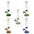 OG Original Glass Beaker with Color Ring OG538 10inches - 5Colors