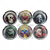 Round Glass Ashtray 6pcs Display - SKULL
