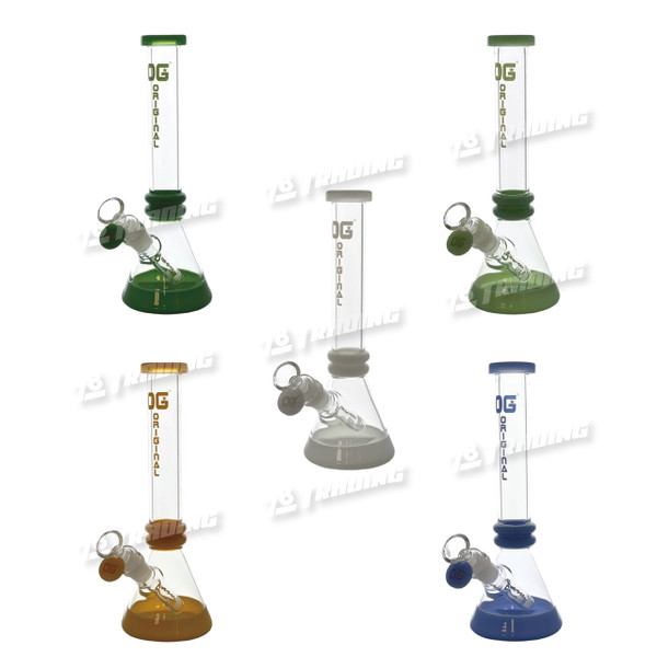 OG Original Glass Beaker with Color Ring OG538 10inches - 5Colors