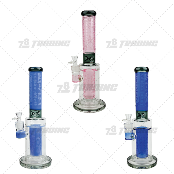 Legendary Glass Honeycomb Sandblast Bong 16inches
