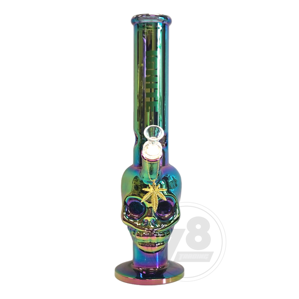 Ignite Glass Metallic Skull - RAINBOW