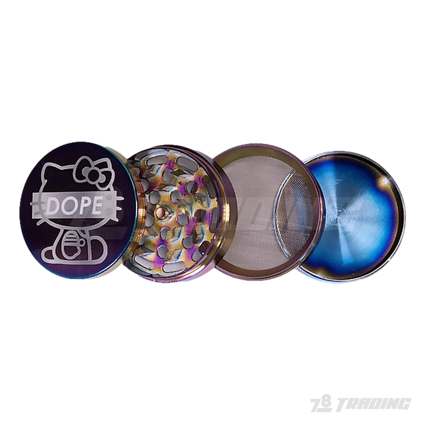 DOPE Rainbow Color Chrome Metal Grinder 60mm 4parts - HELLO KITTY