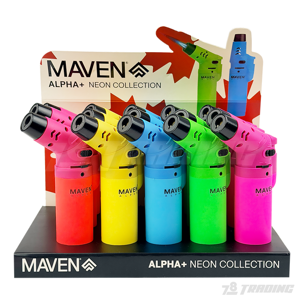 MAVEN ALPHA Rotatable Angle Torch 15pcs / Display - NEON Color