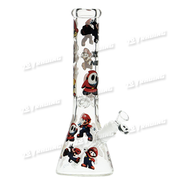 Nice Glass Super Mario Decal Beaker 13inch S351