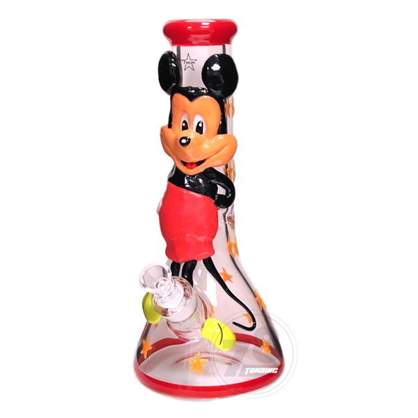 3D Art Glow In Dark Glass Beaker - Mickey Mouse