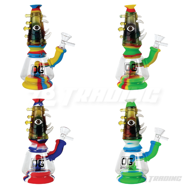 OG Original Glass 7inches Silicone Water Pipe with Glass - OG-SLB028