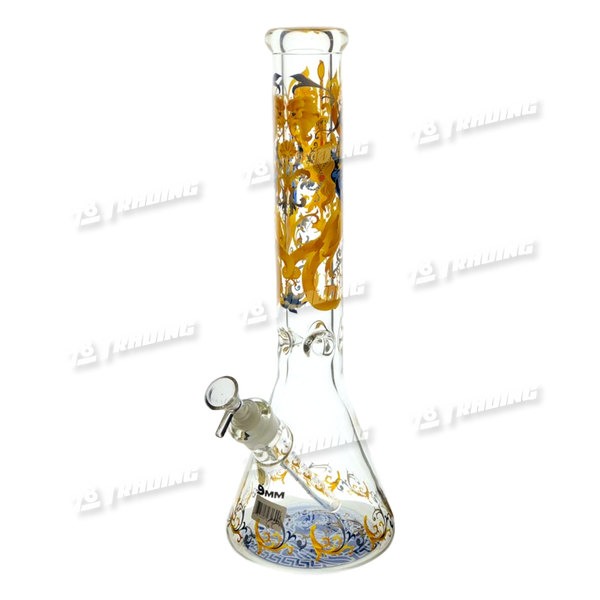 Non Brand Fiery Lion Design Glass Versace Motive 16inch 9mm