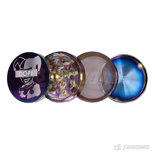 DOPE Rainbow Color Chrome Metal Grinder 60mm 4parts - HARLEY QUINN