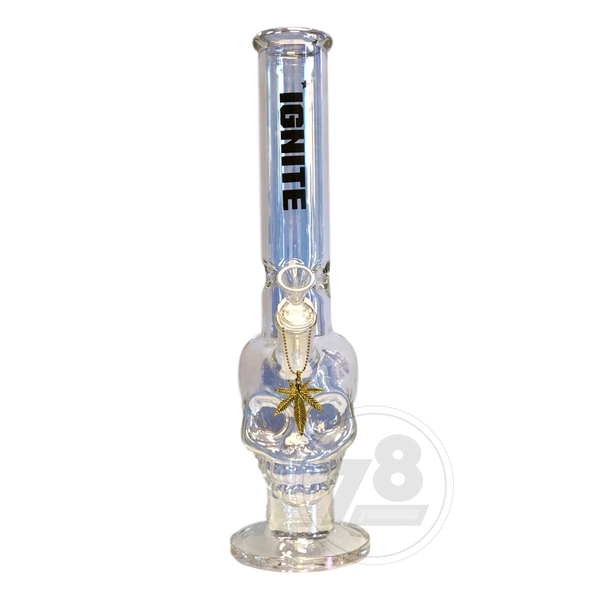 Ignite Glass Metallic Skull - SILVER
