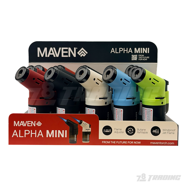 Maven Alpha Mini Gun Torch Lighter - 15ct / Display