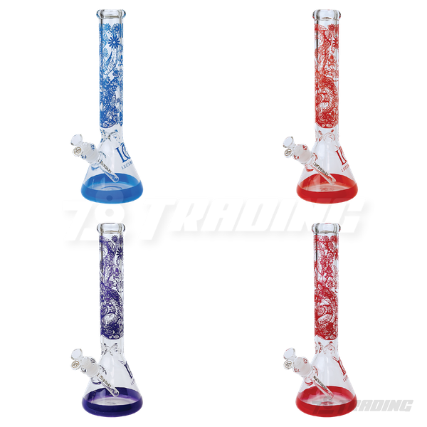 Legendary Floral Mist Beaker 16" 7mm - LG369
