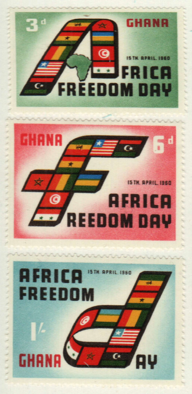 75-77 - 1960 Ghana - Mystic Stamp Company