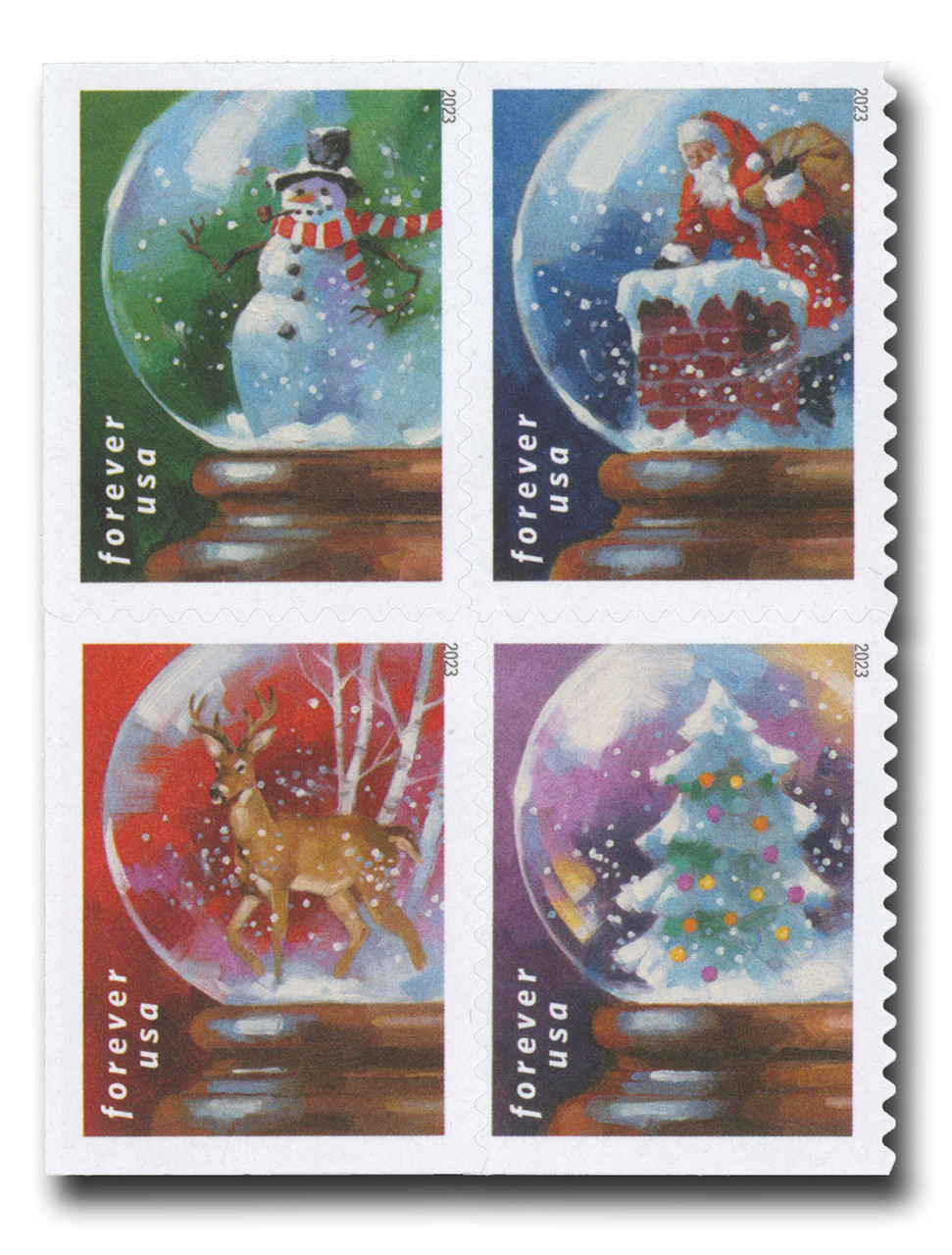 5816-19 - 2023 First-Class Forever Stamps - Christmas Snow Globes