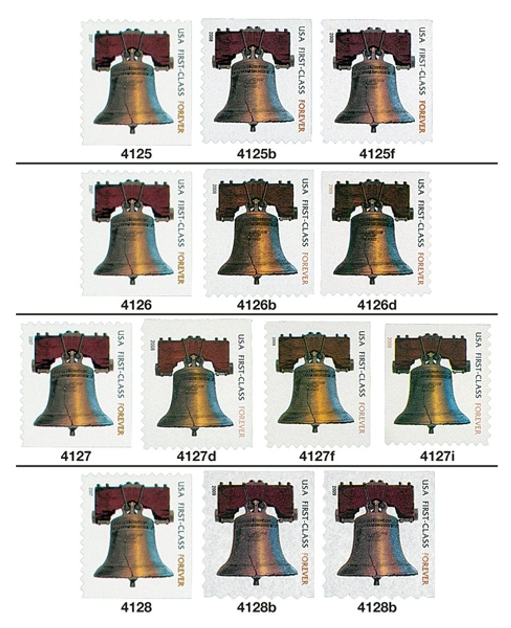 13 Forever Stamps, 1 $26.35 Stamp, 3 $5 Stamps and 16 Global