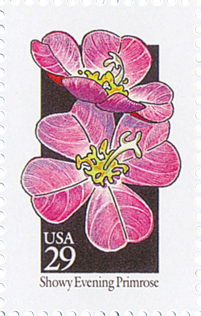 10 Vintage Pink Flower Stamps Honeysuckle Wildflower Postage