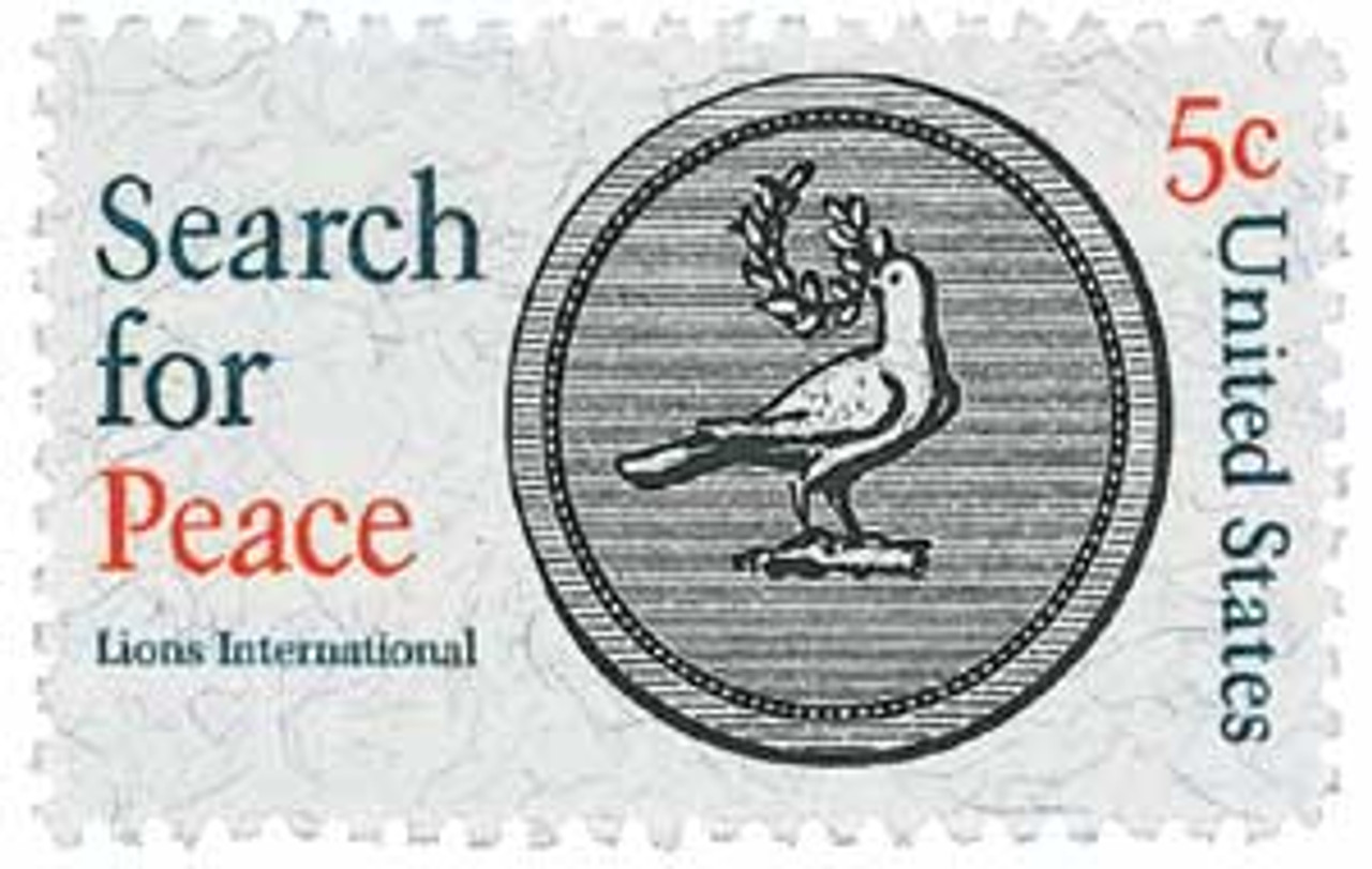 US Scott #1326 Search For Peace, Lions International, 1967, 5 Cent Stamp