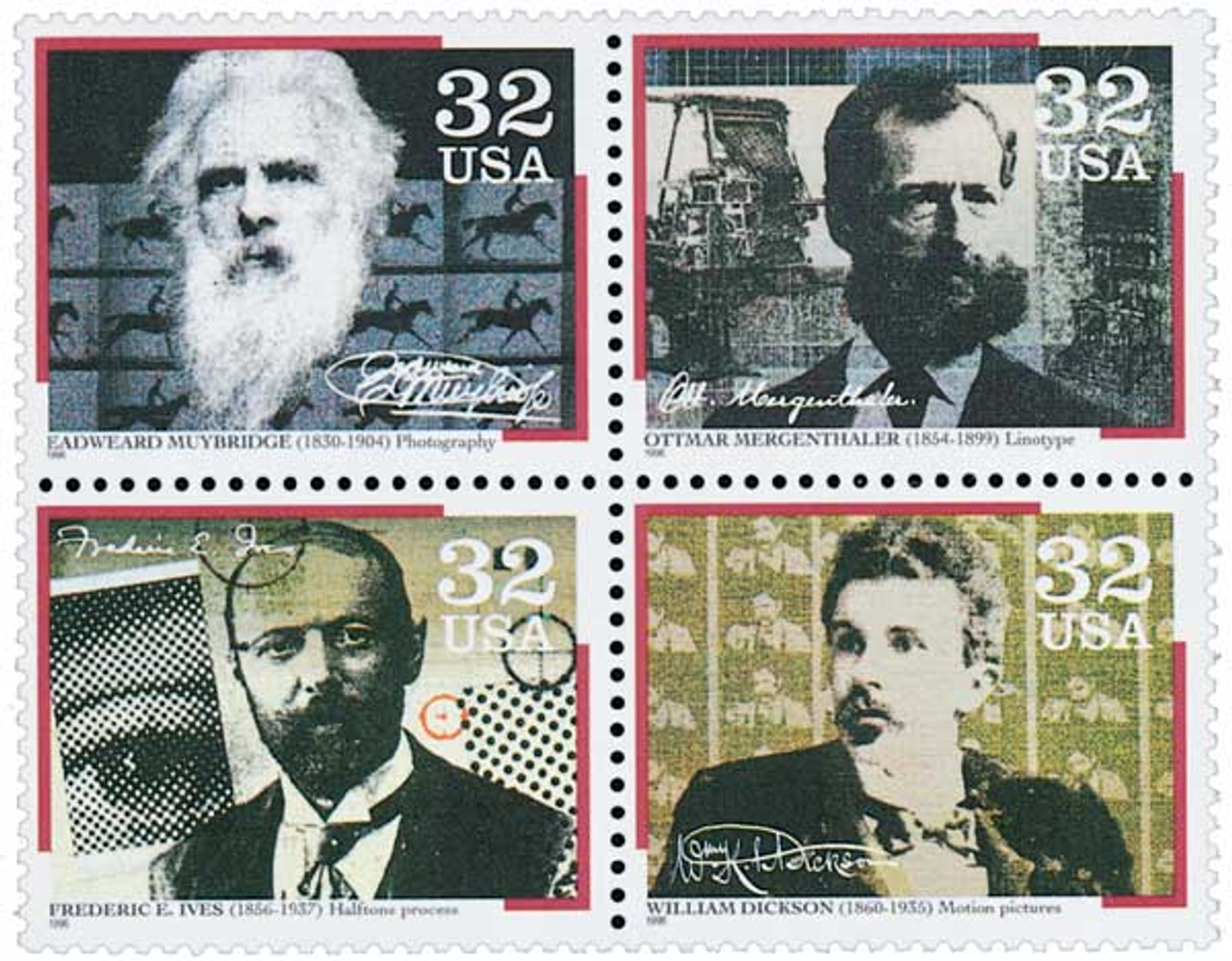 3061-64 - 1996 32c Pioneers of Communication - Mystic Stamp Company