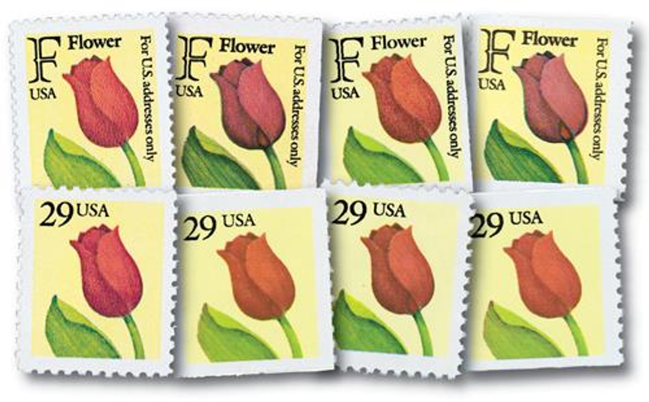 2517//27 - 1991 F-Rate Flower, set of 8 stamps - Mystic Stamp Company