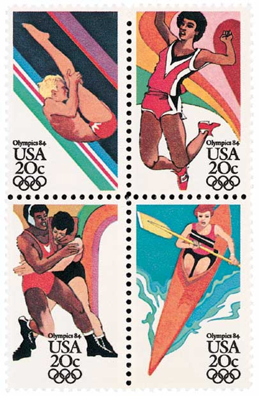 2082-85 - 1984 20c Los Angeles Summer Olympics - Mystic Stamp Company