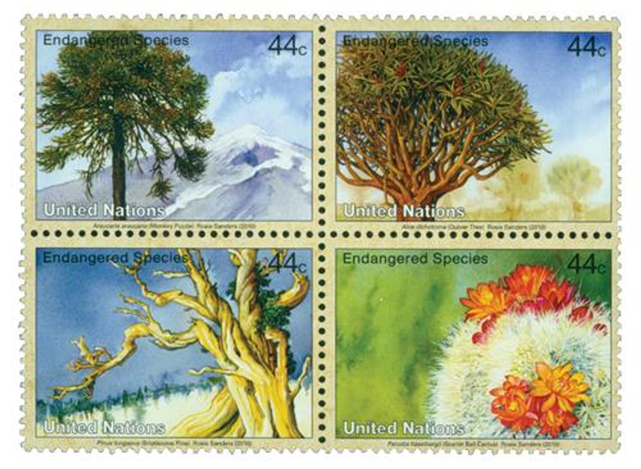 UN Stamps show endangered species of South America and Caribbean