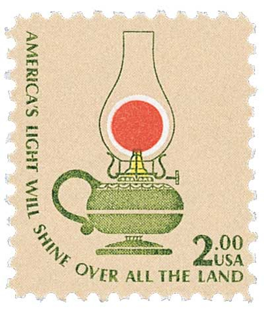 1611 - 1978 $2 Americana Series: Kerosene Lamp - Mystic Stamp Company