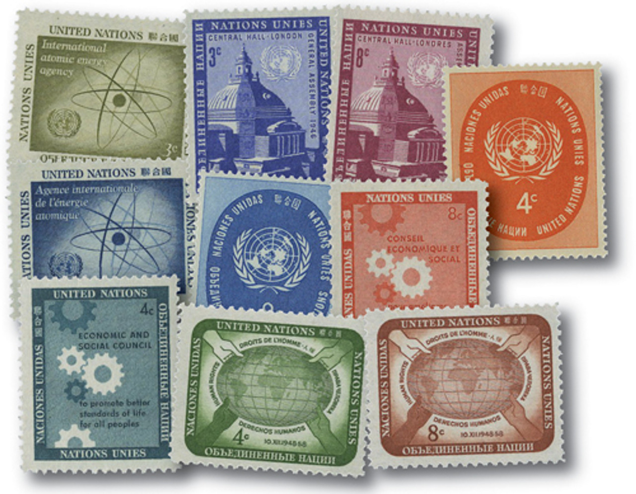 UNYS1958 - 1958 United Nations New York Year Set - Mystic Stamp Company