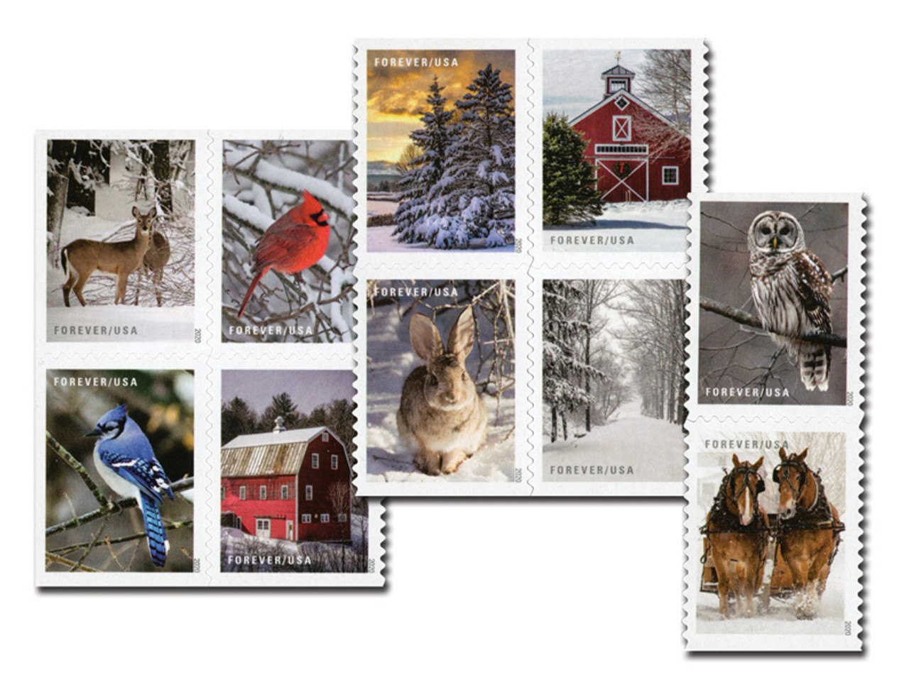 5532-41 - 2020 First-Class Forever Stamps - Winter Scenes - Mystic Stamp  Company