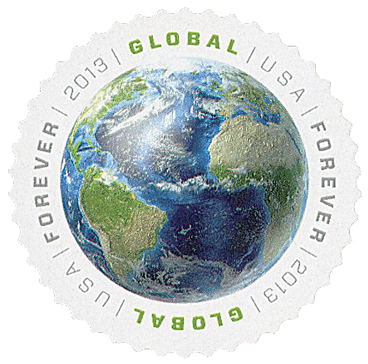 4893 - 2014 Global Forever Stamp - Sea Surface Temperatures - Mystic Stamp  Company