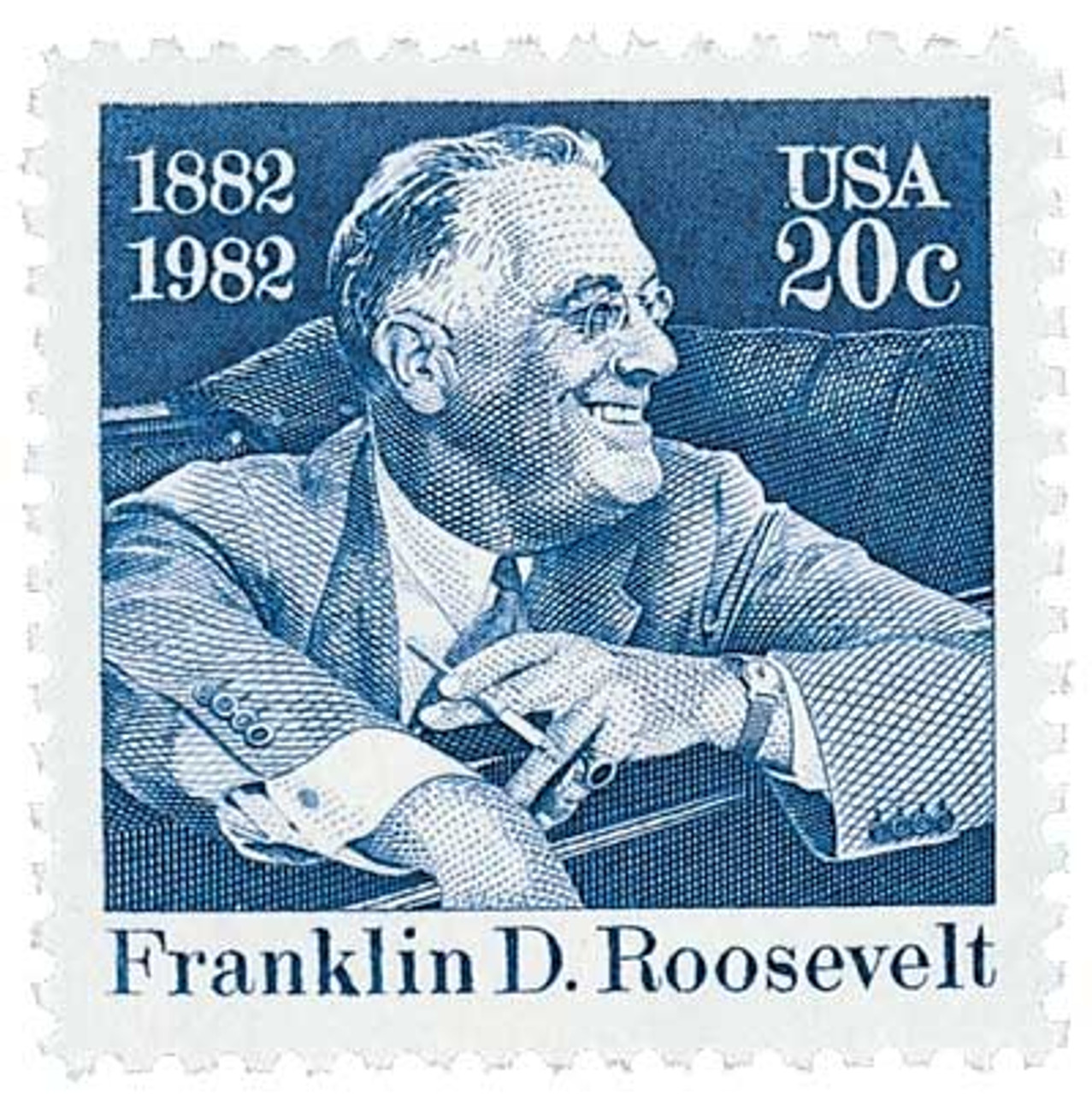  FRANKLIN D ROOSEVELT #1950 Block of 4 x 20 cents US