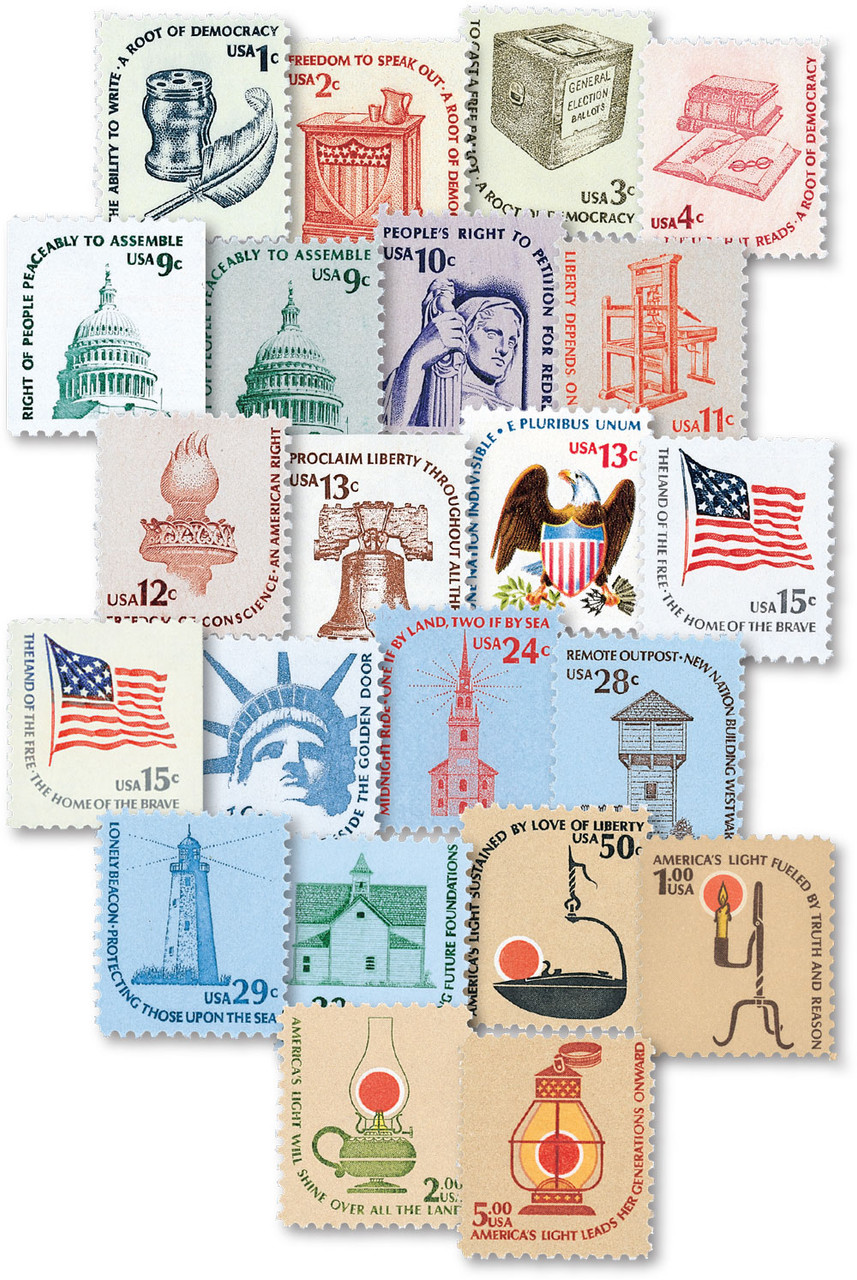 1581/1612 - 1975-81 Americana Series, 22 stamps - Mystic Stamp Company