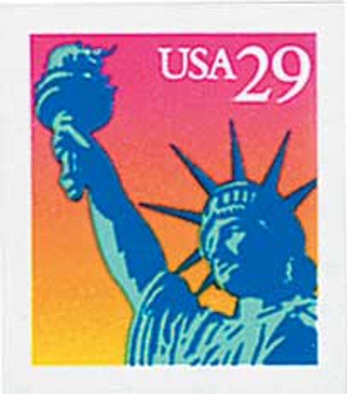Usa Postage Stamp Statue Of Liberty New York Sticker