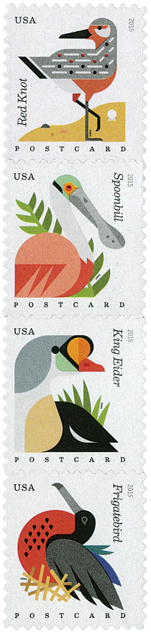 4991-98 - 2015 Coastal Birds, set of 8 stamps - Mystic Stamp Company