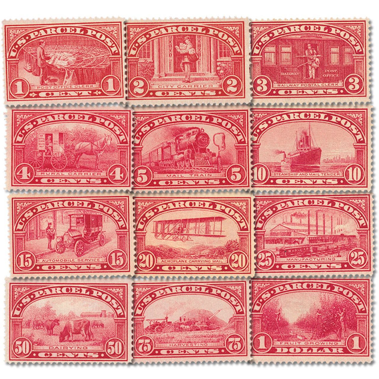 Travelstamps: 1912-13 US Stamp Scott #Q5 PARCEL POST MAIL TRAIN 5 CENT MNH  OG