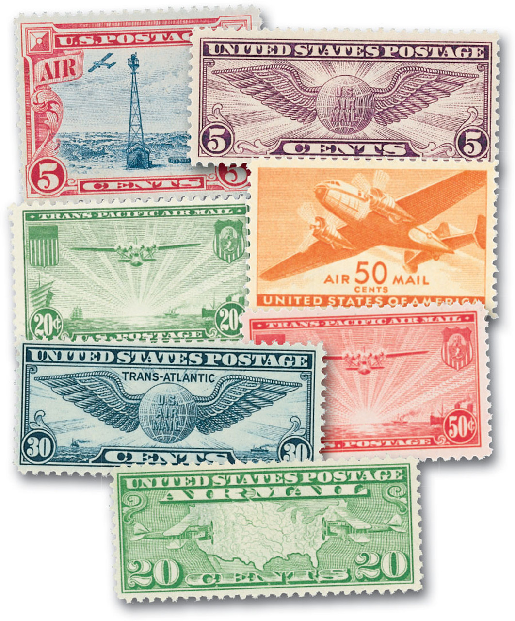 C7//C150 - 1926-2012 US Airmail Collection, Set of 143 Stamps - Mystic  Stamp Company