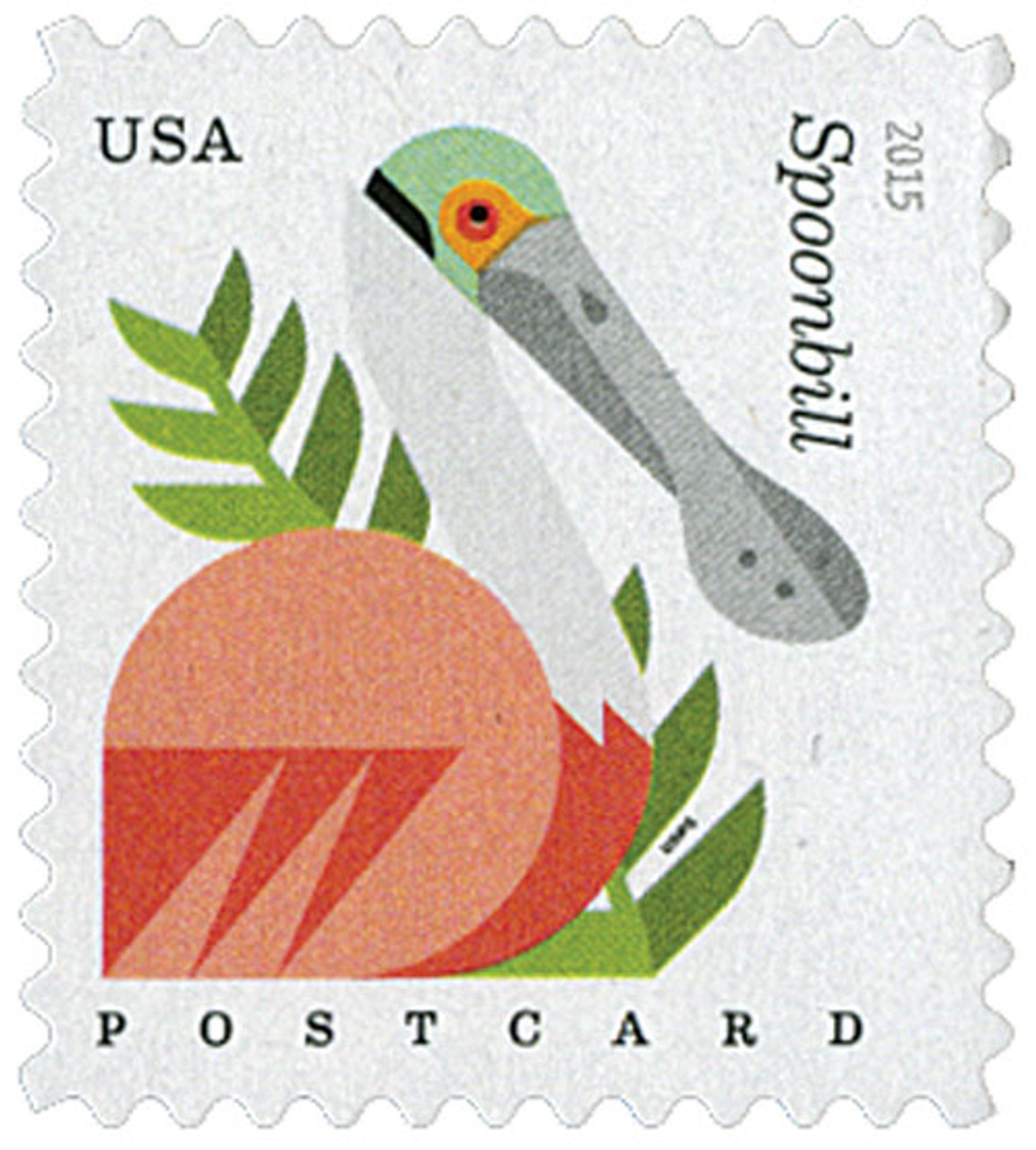 4993 - 2015 35c Coastal Birds: Spoonbill - Mystic Stamp Company