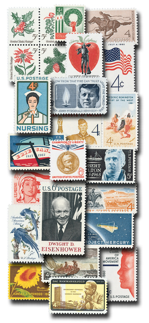 US Postage Stamps Christmas 1960's & 70's Used
