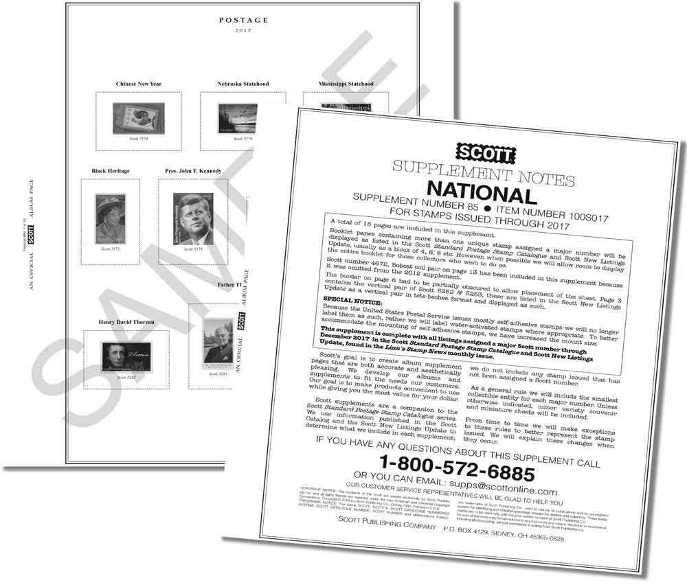 GS110GG 2017 Scott US National Supplement Mystic Stamp Company