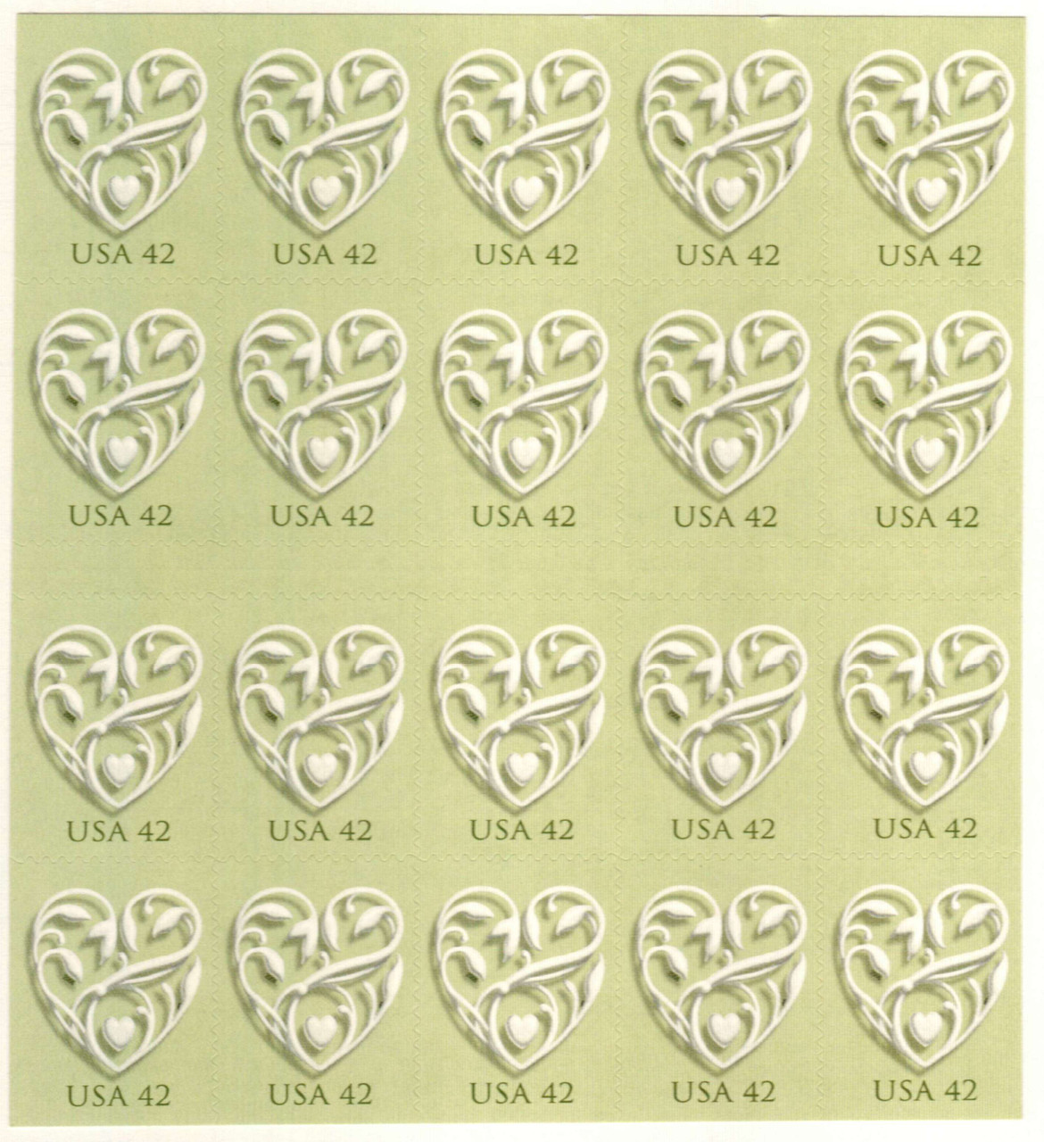 4270 - 2008 42c Love Series: All Heart - Mystic Stamp Company