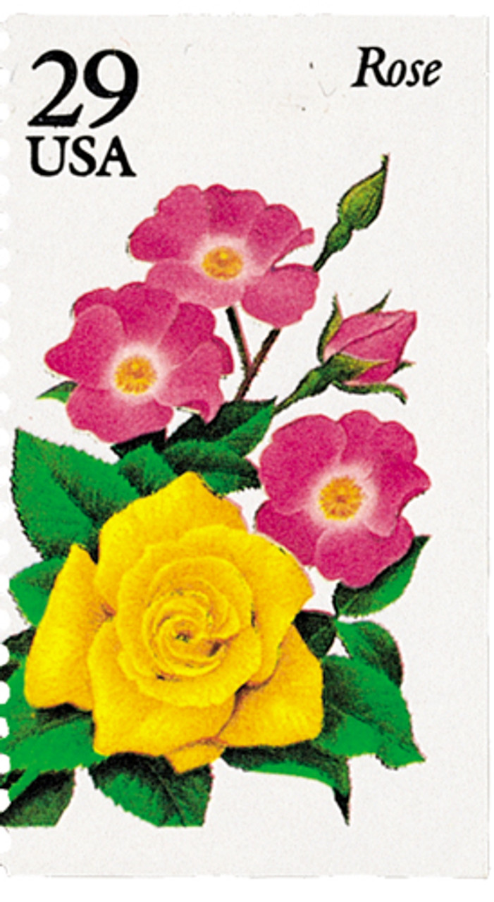 29c Pink Wildflowers Stamps - Pack of 10