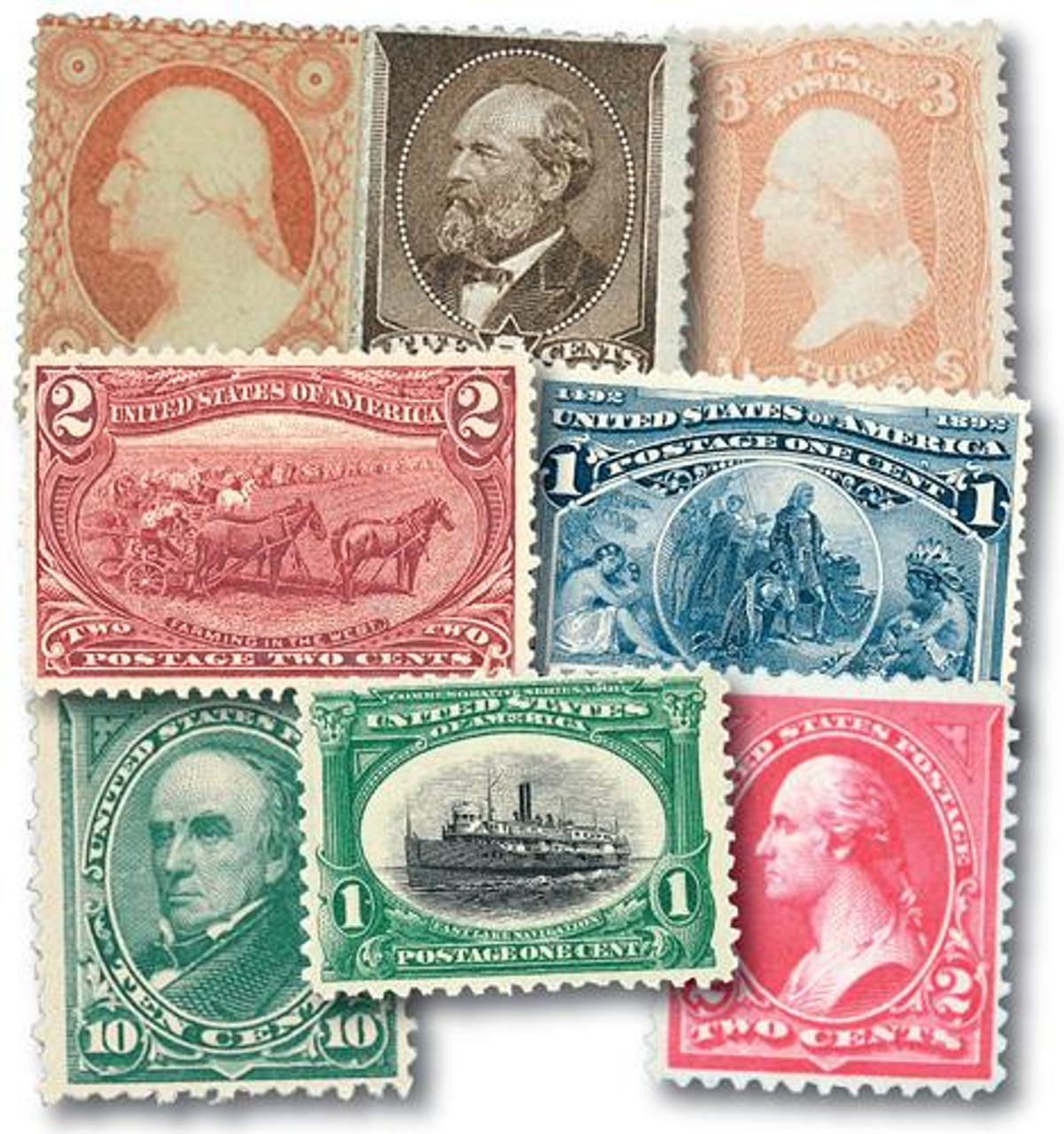 26//294 - 1857-1901 Classic Stamps, 8v - Mystic Stamp Company