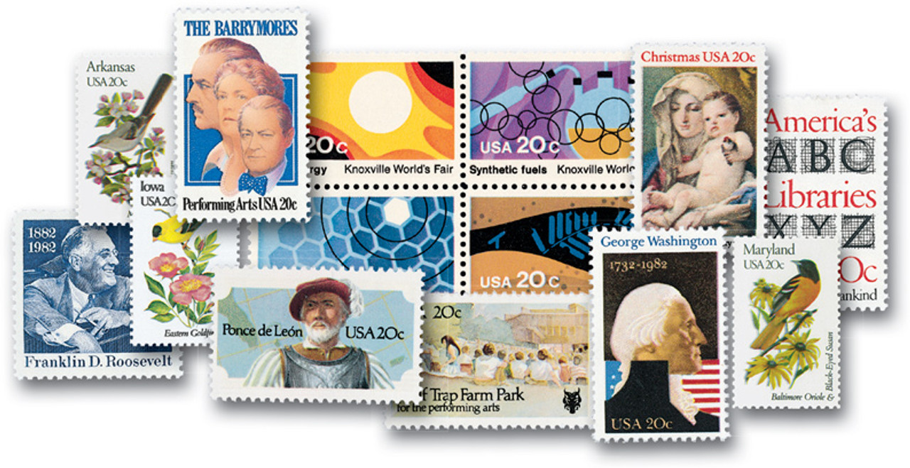 YS1959C - 1959 Complete Commemorative Year Set, 15 stamps - Mystic