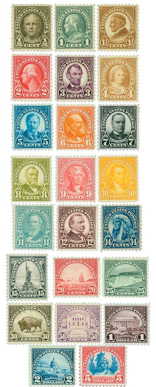525//35 - 1918-20 U.S. Offset Printing Collection - Choose Mint (7 stamps)  or Used (9 stamps) - Mystic Stamp Company